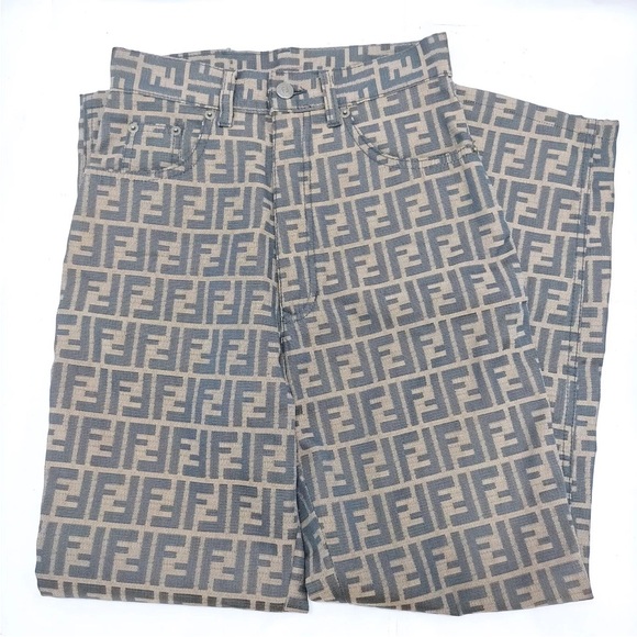 Fendi Jeans Fendi Brown Logo Jeans Size 27 Poshmark